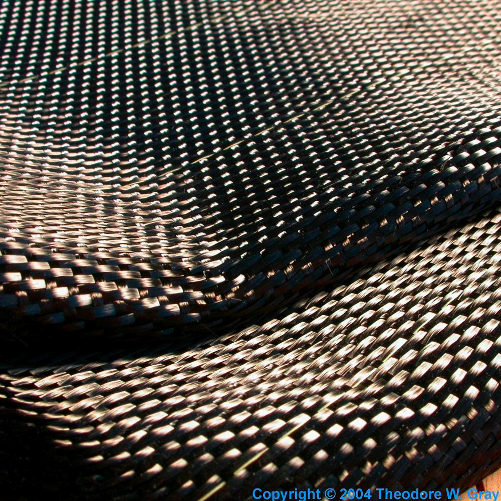 Carbon fiber cloth, a sample of the element Carbon in the Periodic Table