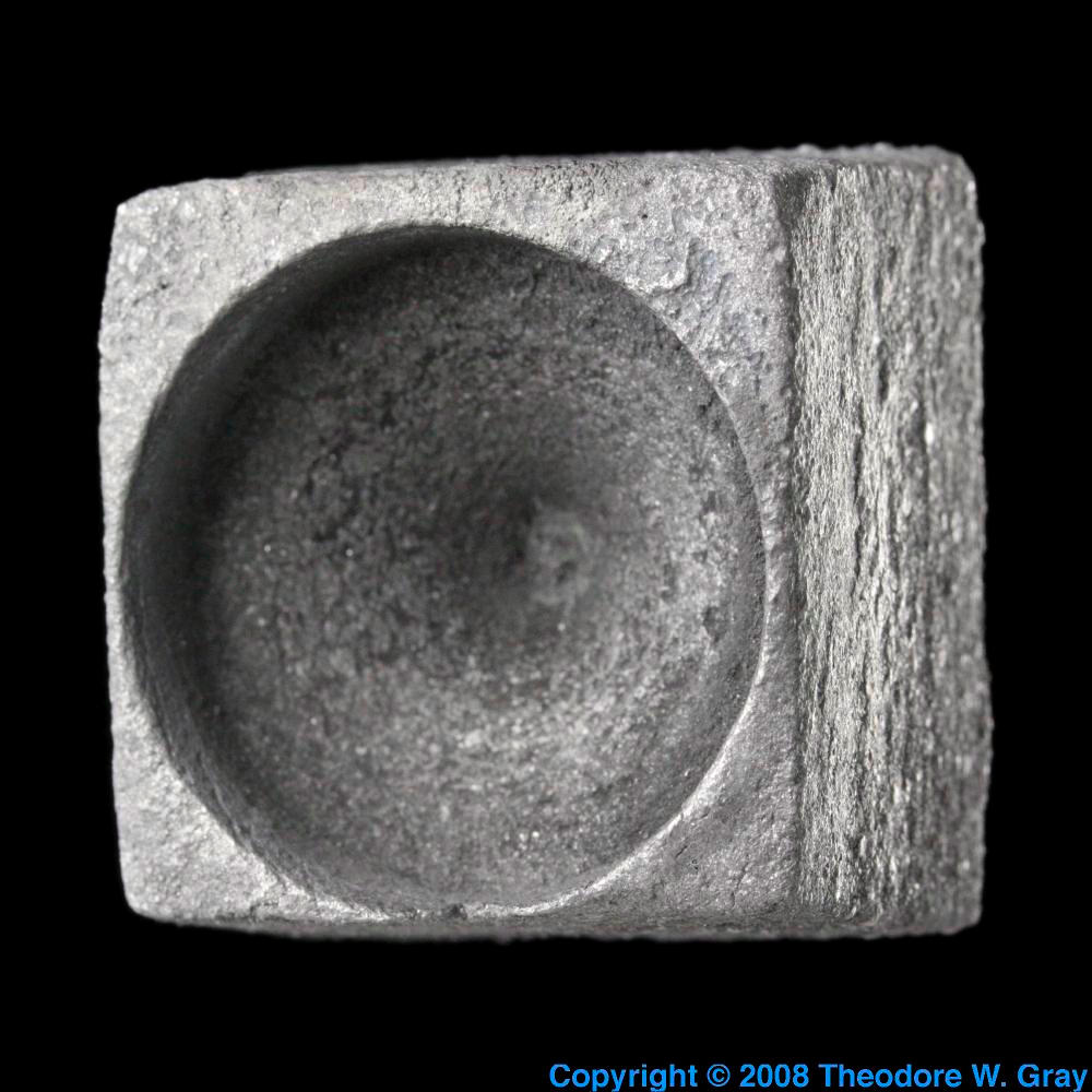 Graphite mold for making tungsten carbide, a sample of the element