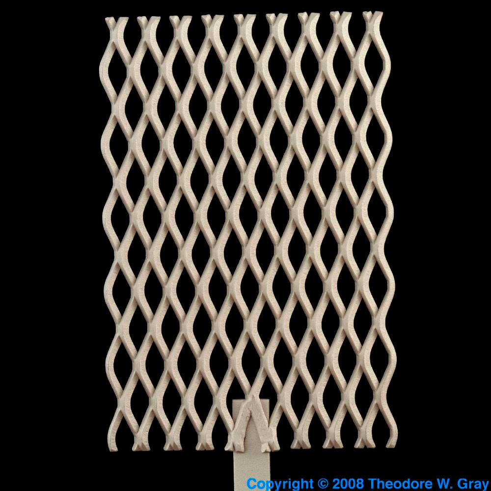 Platinized titanium plating electrode, a sample of the element Titanium