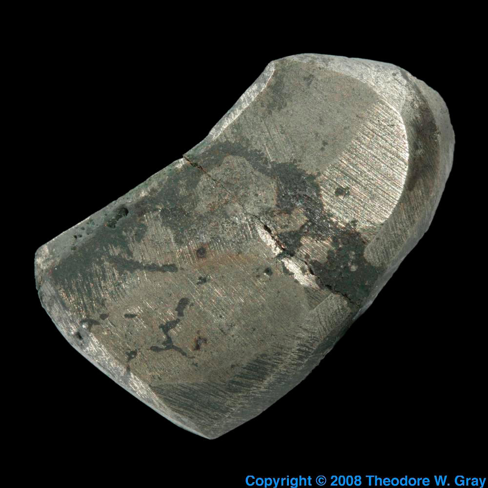 Rough titanium metal in slag, a sample of the element Titanium in the