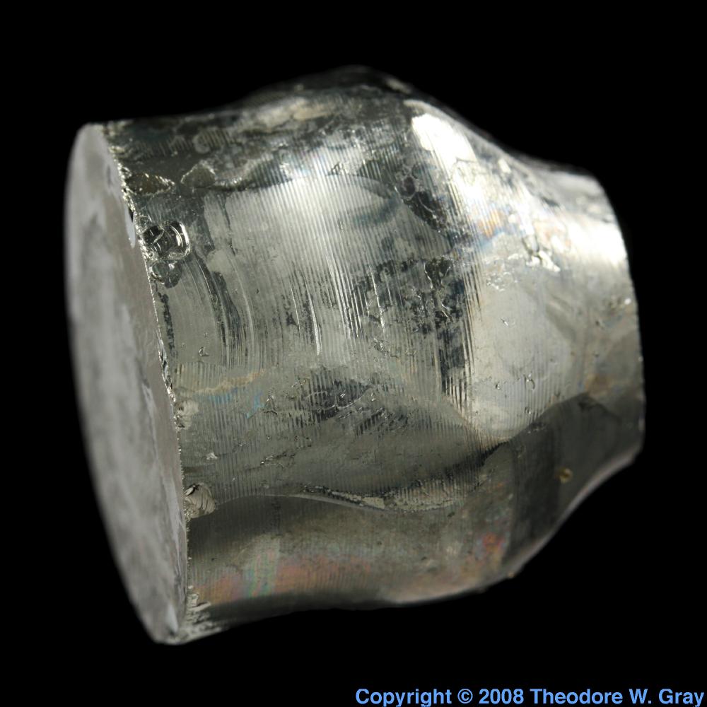 Germanium boule, a sample of the element Germanium in the Periodic Table