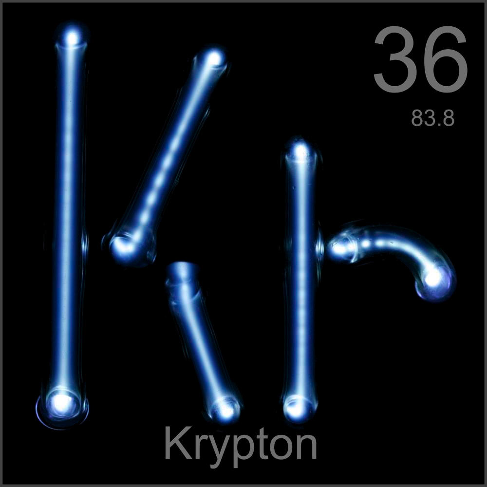 Museum-grade sample, a sample of the element Krypton in the Periodic Table