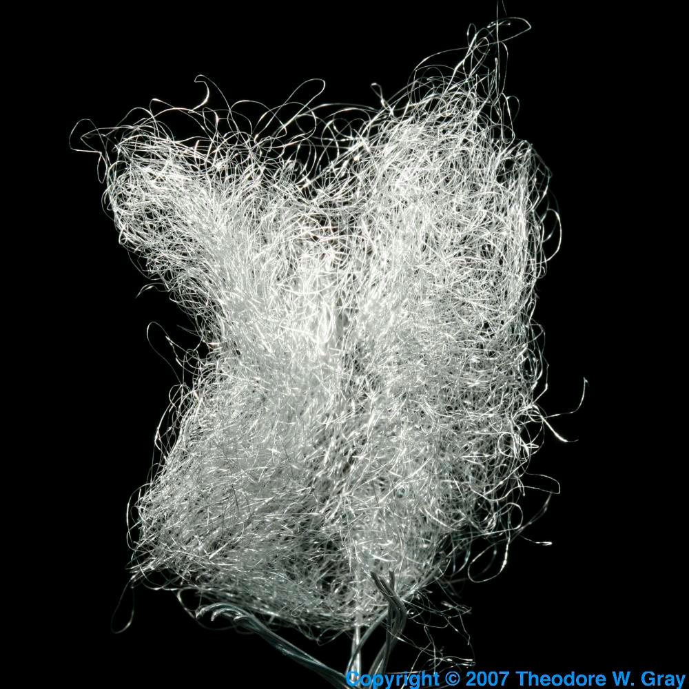 Flash bulb wool, a sample of the element Zirconium in the Periodic Table