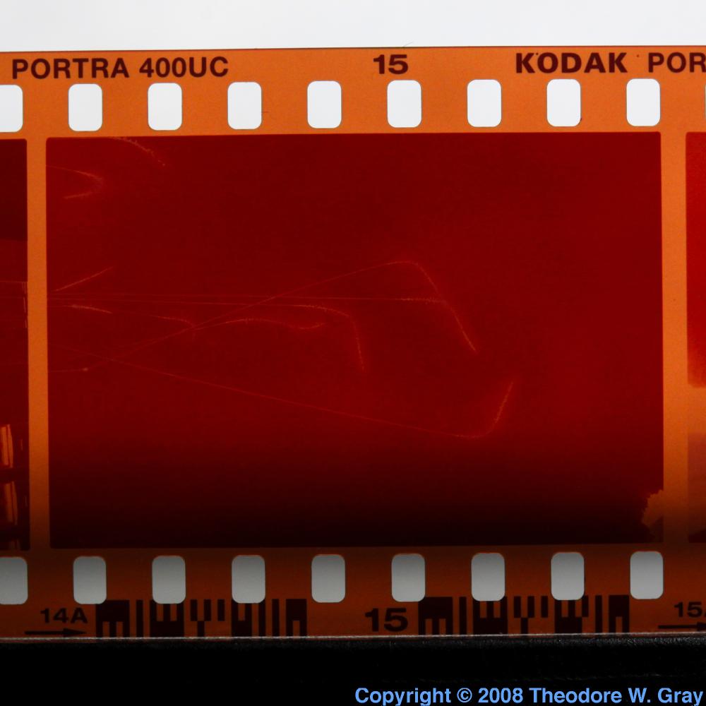 Silver halide film, a sample of the element Silver in the Periodic Table