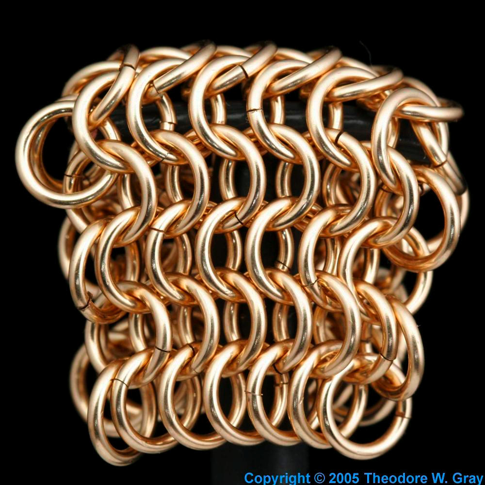 Chain mail, a sample of the element Gold in the Periodic Table