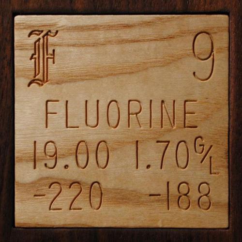 Sample of the element Fluorine in the Periodic Table